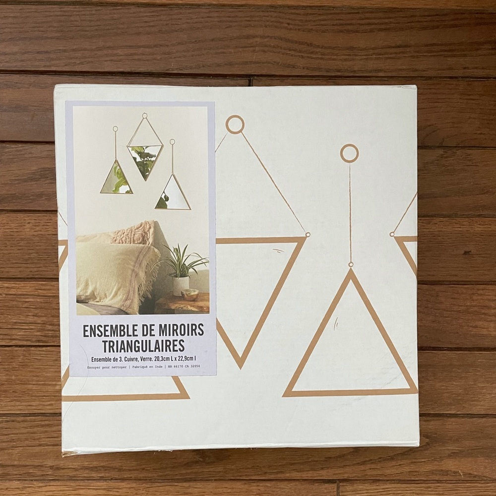 Brand new triangle hanging mirrors from urban outfitters.